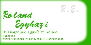 roland egyhazi business card